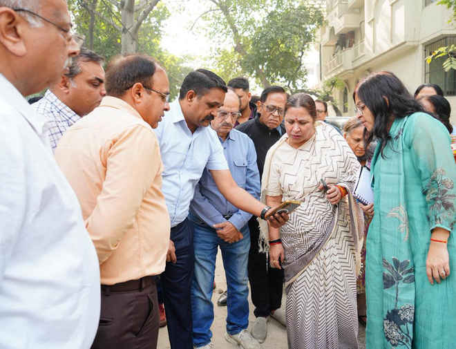 स्थायी समिति की अध्यक्ष ने नारायणा क्षेत्र का किया निरीक्षण