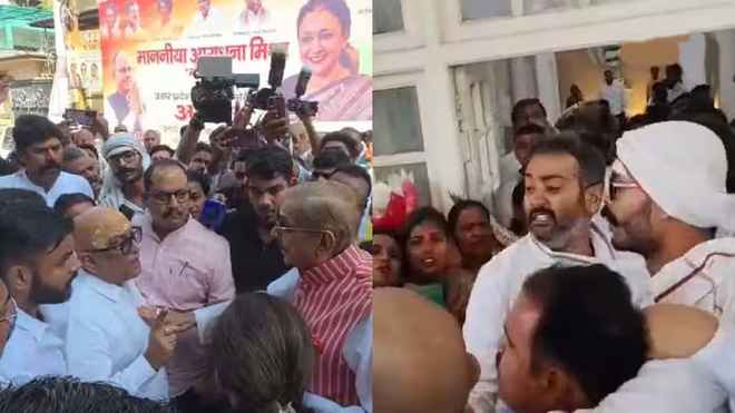 यूपी कांग्रेस में पदभार ग्रहण समारोह के दौरान बवाल, समर्थकों में भिड़ंत