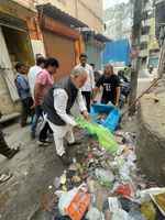 पहाड़ी धीरज के आसपास के क्षेत्र में चलाया गया स्वच्छता अभियान
